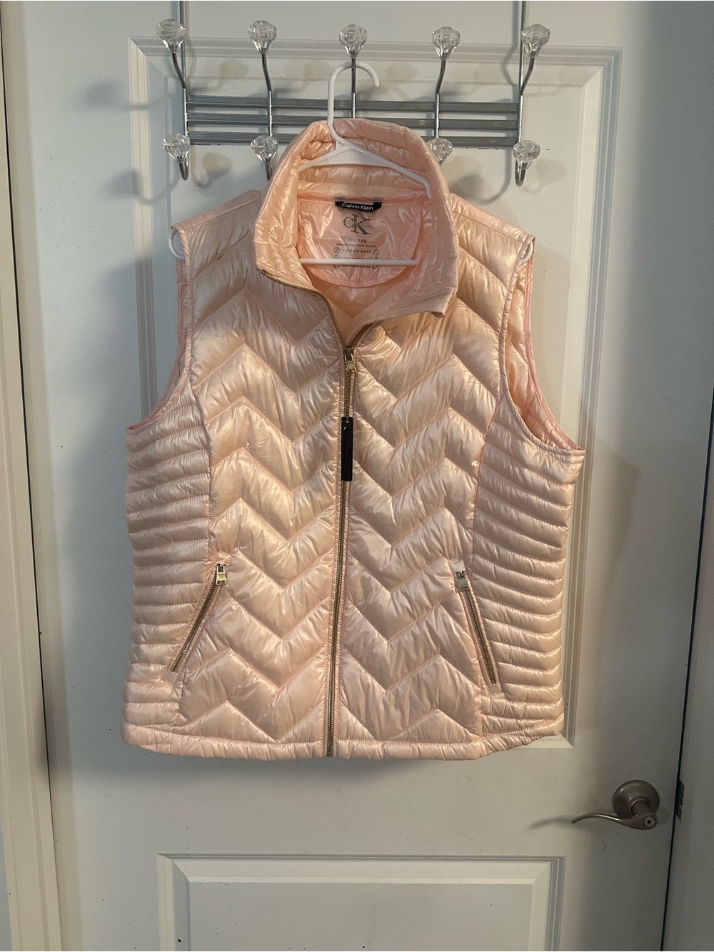 Calvin Klein Blush Pink Quilted Packable Vest